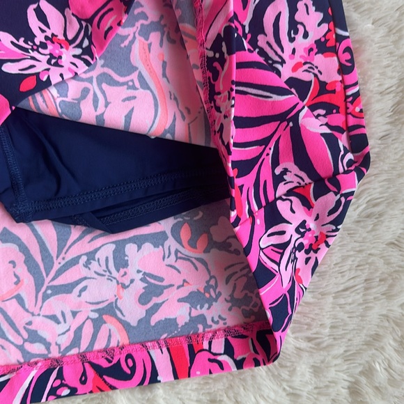 Lilly Pulitzer luxletic size 2 Maryana skort pink blue UPF 50 - Picture 3 of 4